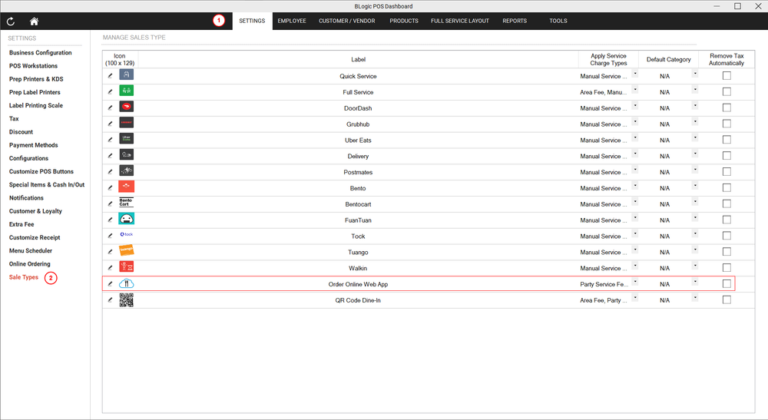 How to Set Up Service Charge Types for Online Orders – BLogic Systems ...