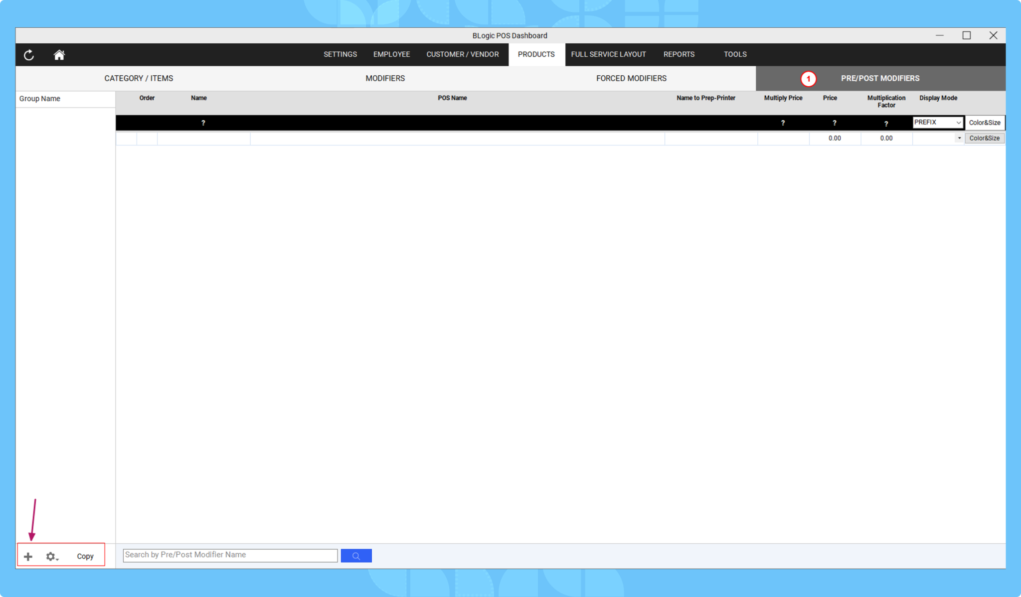 How to Use Pre/Post Modifiers POS? – BLogic Systems Helpdesk