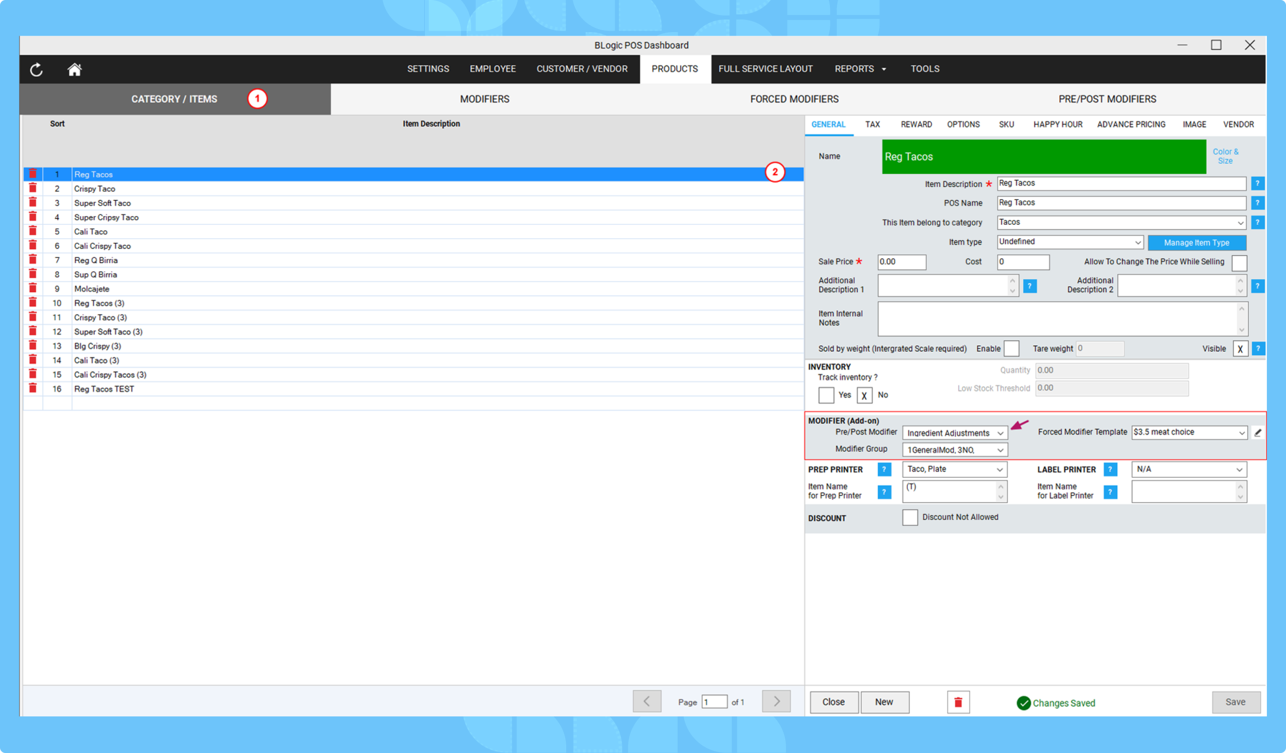 How to Use Pre/Post Modifiers POS? – BLogic Systems Helpdesk