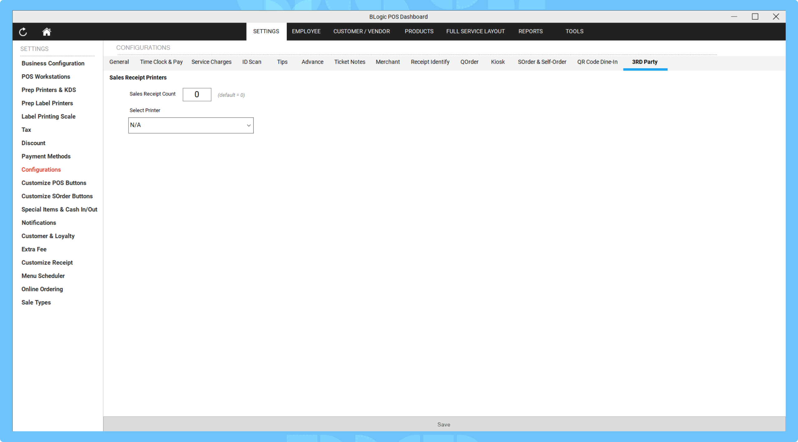 Blogic Systems How to Configure Sales Receipt Printer Settings for Third-Party ...