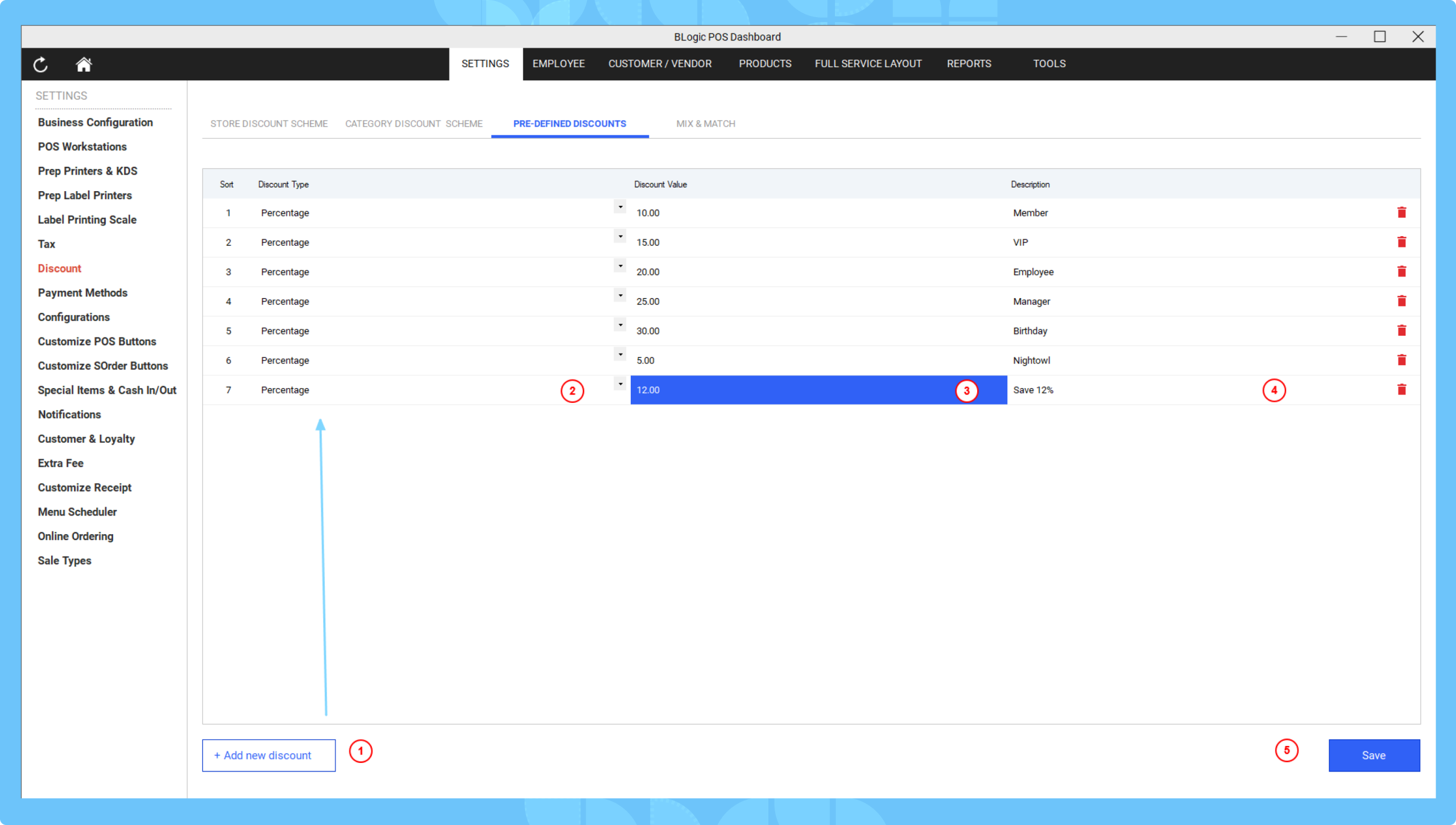 Blogic Systems How to Manage and Apply Pre-Defined Discounts in the POS – BLogic ...