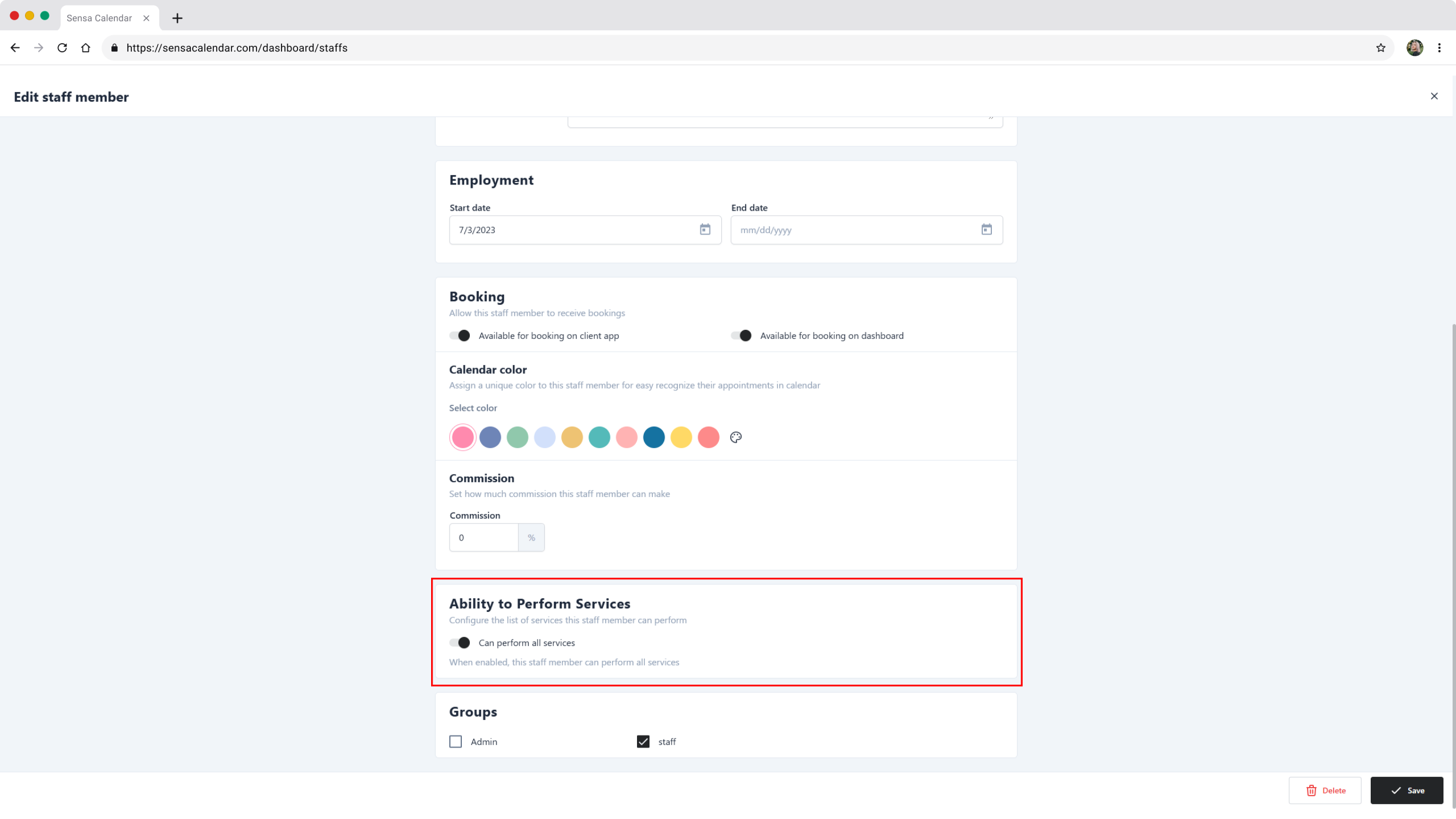 How to Set Up “Ability to Perform Services” for Staff – BLogic Systems ...