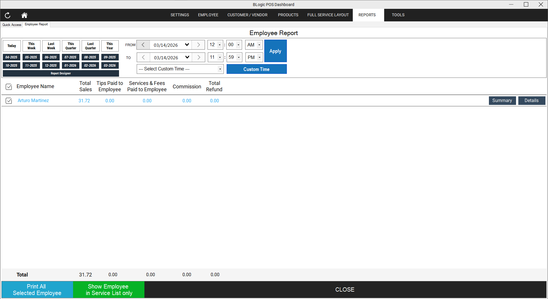 Blogic Systems How to Display Employee Clock In / Clock Out Information on Employee ...